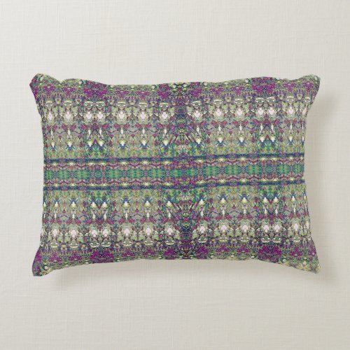 Green and purple stain glass stripe accent pillow