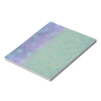 Green and Purple Starry Dreamscape Notepad