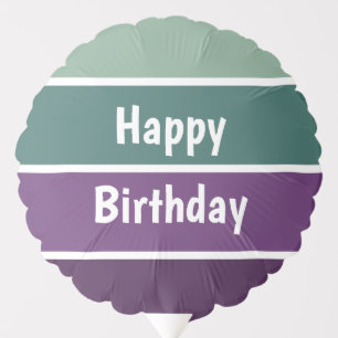 Green And Purple Stripes Balloon