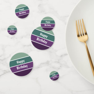 Green And Purple Stripes Confetti