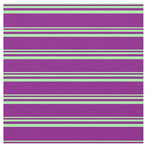 Green and Purple Stripes Fabric