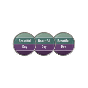 Green And Purple Stripes Golf Ball Marker