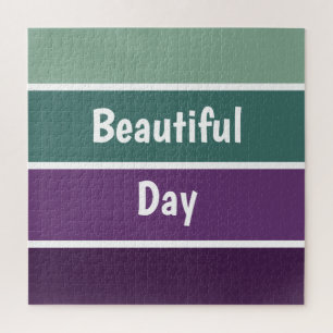 Green And Purple Stripes Jigsaw Puzzle