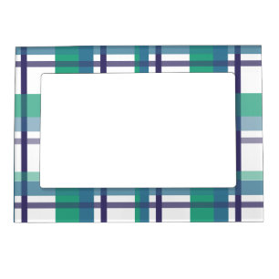 Green And Purple Tartan Pattern Kitchen Towels Magnetic Frame