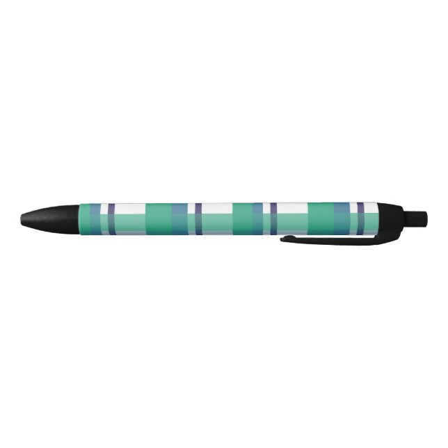 Green And Purple Tartan Pattern Pen (Bottom)