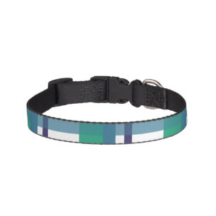 Green And Purple Tartan Pattern Pet Collar