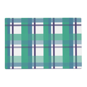 Green And Purple Tartan Pattern Placemat
