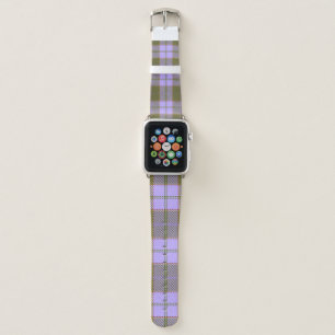 Green and Purple Tartan Plaid Scottish Seamless Pa Apple Watch Band