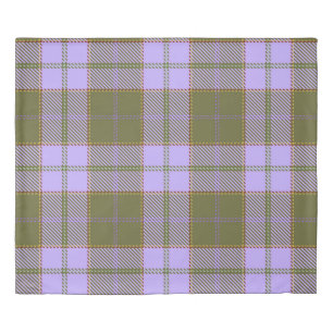 Green and Purple Tartan Plaid Scottish Seamless Pa Duvet Cover
