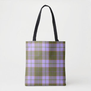 Green and Purple Tartan Plaid Scottish Seamless Pa Tote Bag