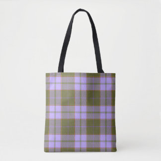 Green and Purple Tartan Plaid Scottish Seamless Pa Tote Bag