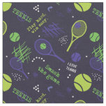 💚Green and💜 purple Tennis pattern, custom size Fabric