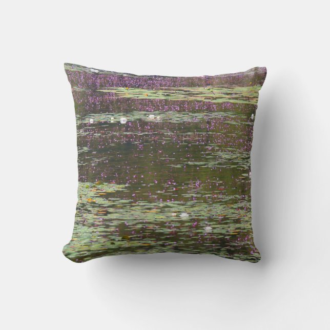 Green and Purple Throw Pillow (Front)