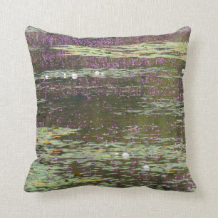 Green and Purple Throw Pillow