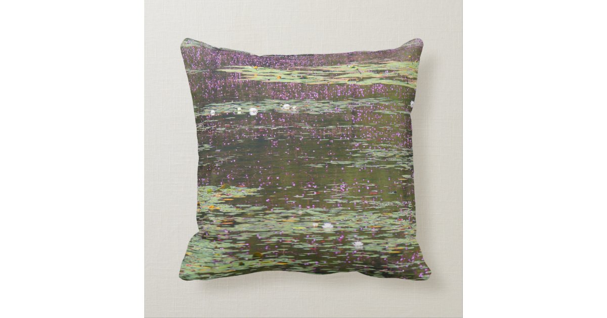 Green and Purple Throw Pillow