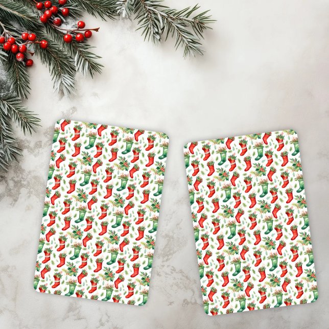 Green and Red Christmas Stockings Poker Cards (Creator Uploaded)
