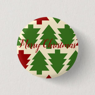 Green and Red Christmas Tree Beverage Button