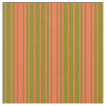 [ Thumbnail: Green and Red Colored Pattern Fabric ]