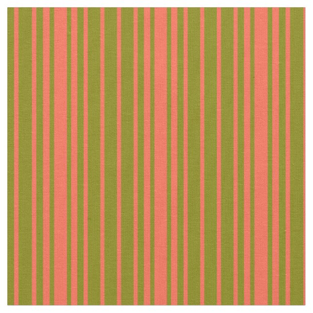 Green and Red Colored Pattern Fabric (Close Up)