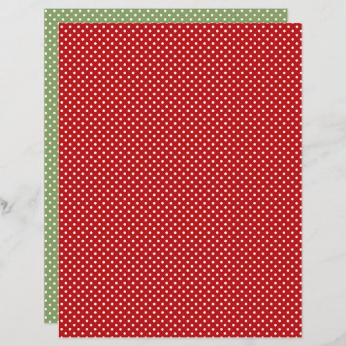 Green and red dotted scrapbook paper