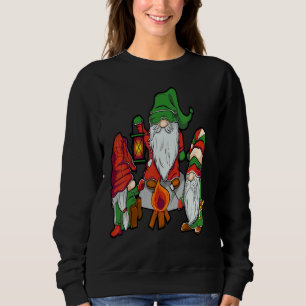 Green And Red Festive Christmas Scandinavian Gnome Sweatshirt