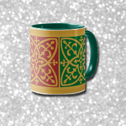 Green and Red Holiday Coffee Mug