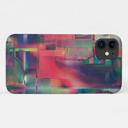 Green and red image layers and a slight wall tone  iPhone 11 case