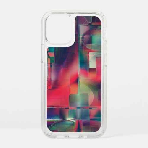 Green and red image layers and a slight wall tone  speck iPhone 12 mini case