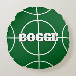 Green and Red Italian Bocce Ball round pillow