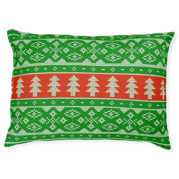 Green And Red Knit Sweater Dog Bed by ChristmasBellsRing at Zazzle