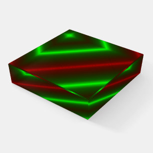Green and red, nickel-plated? paperweight