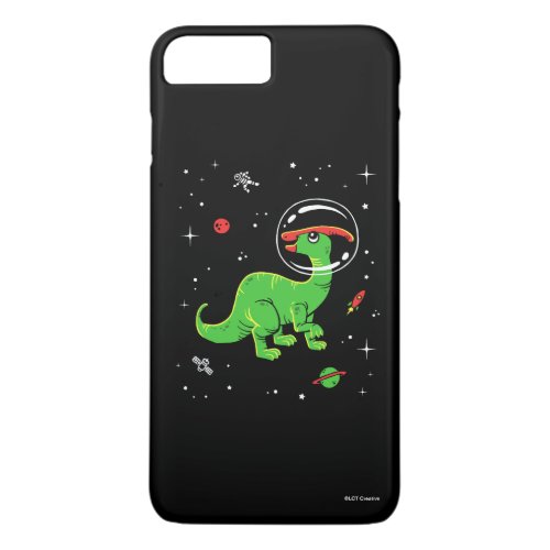 Green And Red Parasaurolophus Dinos In Space iPhone 8 Plus7 Plus Case