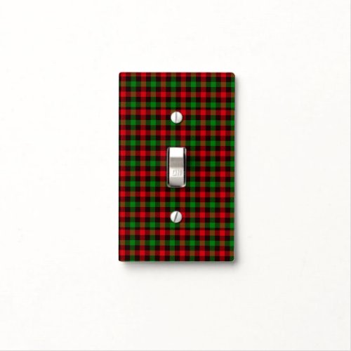 Green and Red Plaid Light Switch Cover