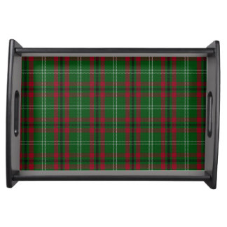 Green and Red Plaid Tartan Serving Tray