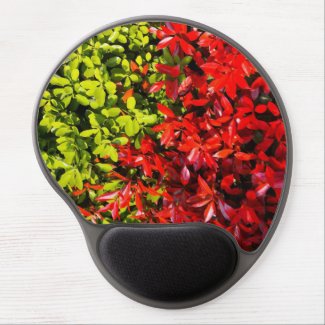 Green and Red Plants Gel Mouse Pad