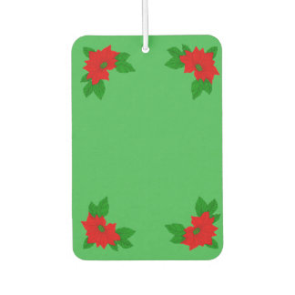 Green and Red Poinsettia Air Freshener