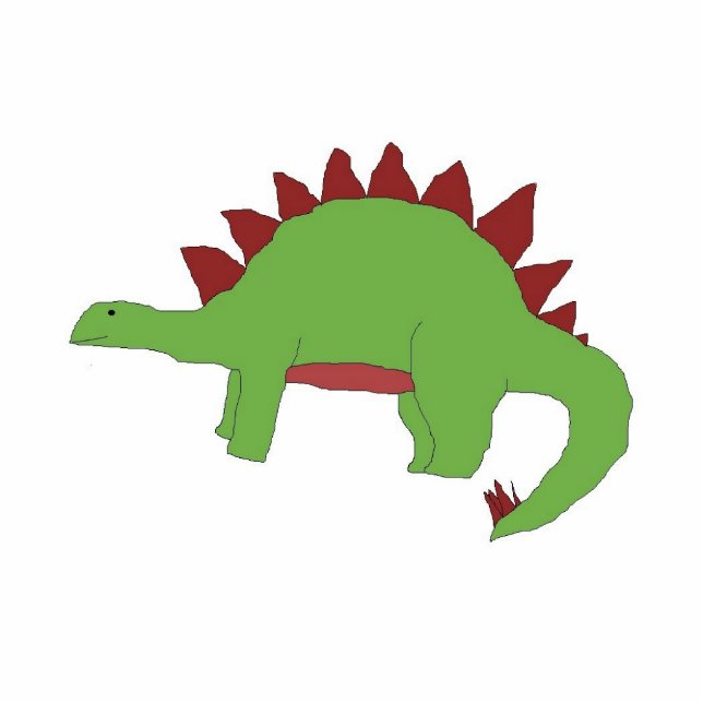 Green and Red Stegosaurus sculpture (Front)