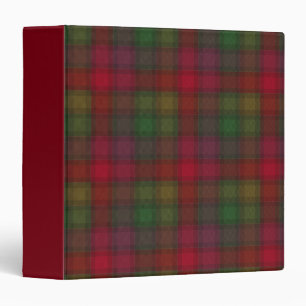 Green and red, tartan 3 ring binder
