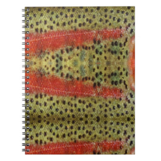 Green and red Trout print Notebook
