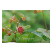 Green And Red Wild Strawberry Photo With Name