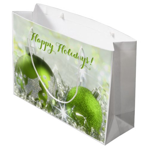 Green And Silver Christmas Gift Bag