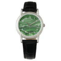 Green hot sale marble watch