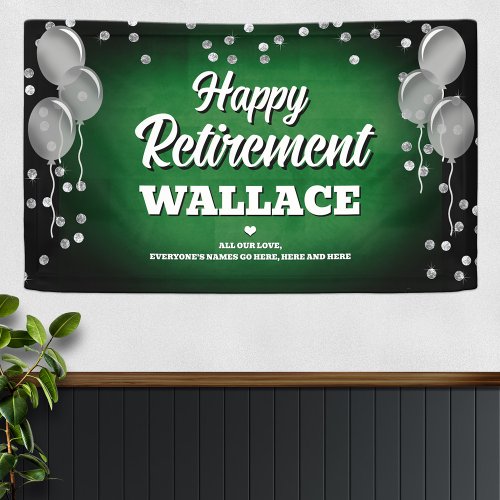 Green and Silver Happy Retirement 