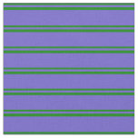 [ Thumbnail: Green and Slate Blue Pattern Fabric ]