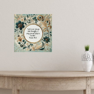 Green and Tan Frame Bible Verses  Acrylic Print