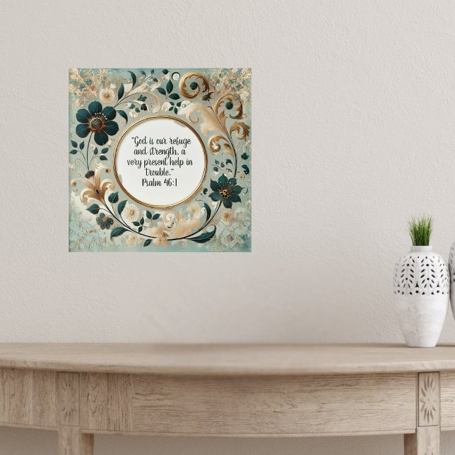 Green and Tan Frame Bible Verses  Acrylic Print (Creator Uploaded)