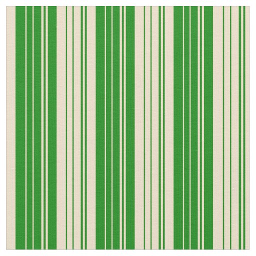 Green and Tan Lines Pattern Fabric