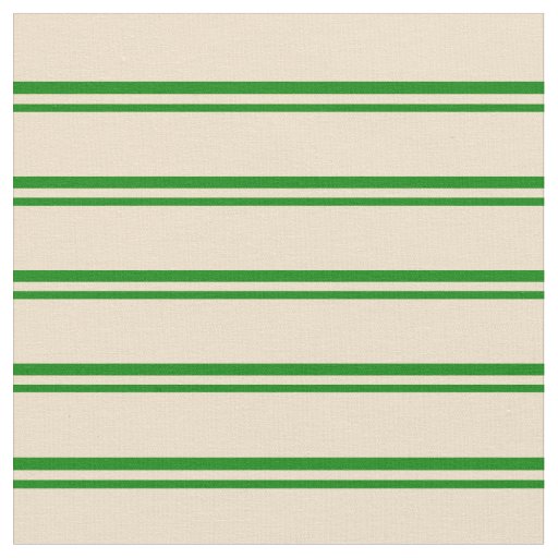 Green and Tan Lines/Stripes Pattern Fabric