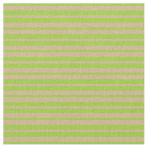 Green and Tan Striped Pattern Fabric