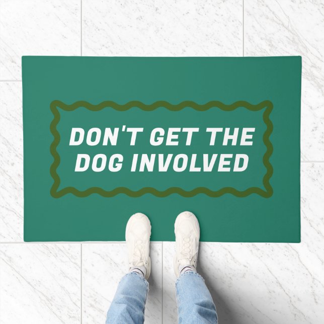 Green and Teal Wavy Frame Out Golfing Doormat (Indoor)